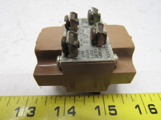 Sylvania PB Contact Blocks Bulletin 100 HD 2NC-2NO Panel Mounted