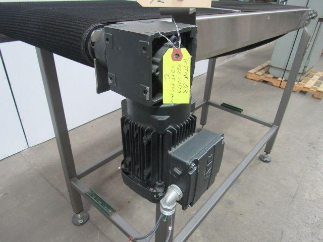 Slide Slider Bed Belt Conveyor 70"x 21-1/2" Stainless Steel 3PH 50FPM .75HP