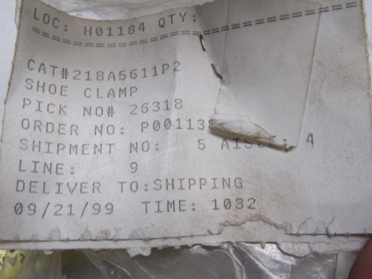 GE General Electric 218A5611P2 Industrial Brake Shoe Clamp