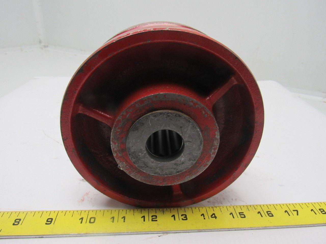 6" Cast Iron V Groove Caster Wheel W/Bearing 1" ID 3-1/2" Bearing Width