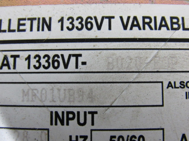 A-B Allen Bradley 1336VT B020 EOP Variable Torque AC Drive 3 Phase 20Hp
