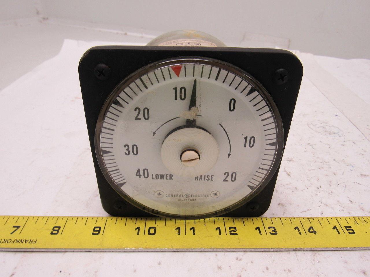 Yokogawa/GE Type 8DB DC Ammeter 40-0-20 Lower/Raise Scale 250-0-250uA Range