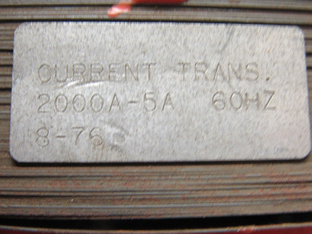 8-76 Vintage Current Transformer 2000A-5A 60HZ