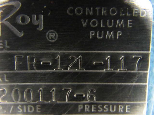 Milton Roy FR-121-117 Controlled Volume Pump 5.1GPH @ 925PSI 1/4HP 1PH 115/230V