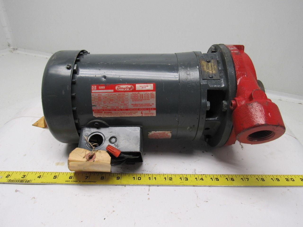 Scot Pump AEC 254 H0 In Line Centrifugal Motor Pump 1-1/2HP 3PH 3450/2850RPM