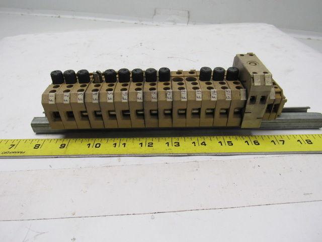 Klippon SAK S3/32 Terminal Block Din Rail Mount Connector Fuse Lot of 29 Blocks