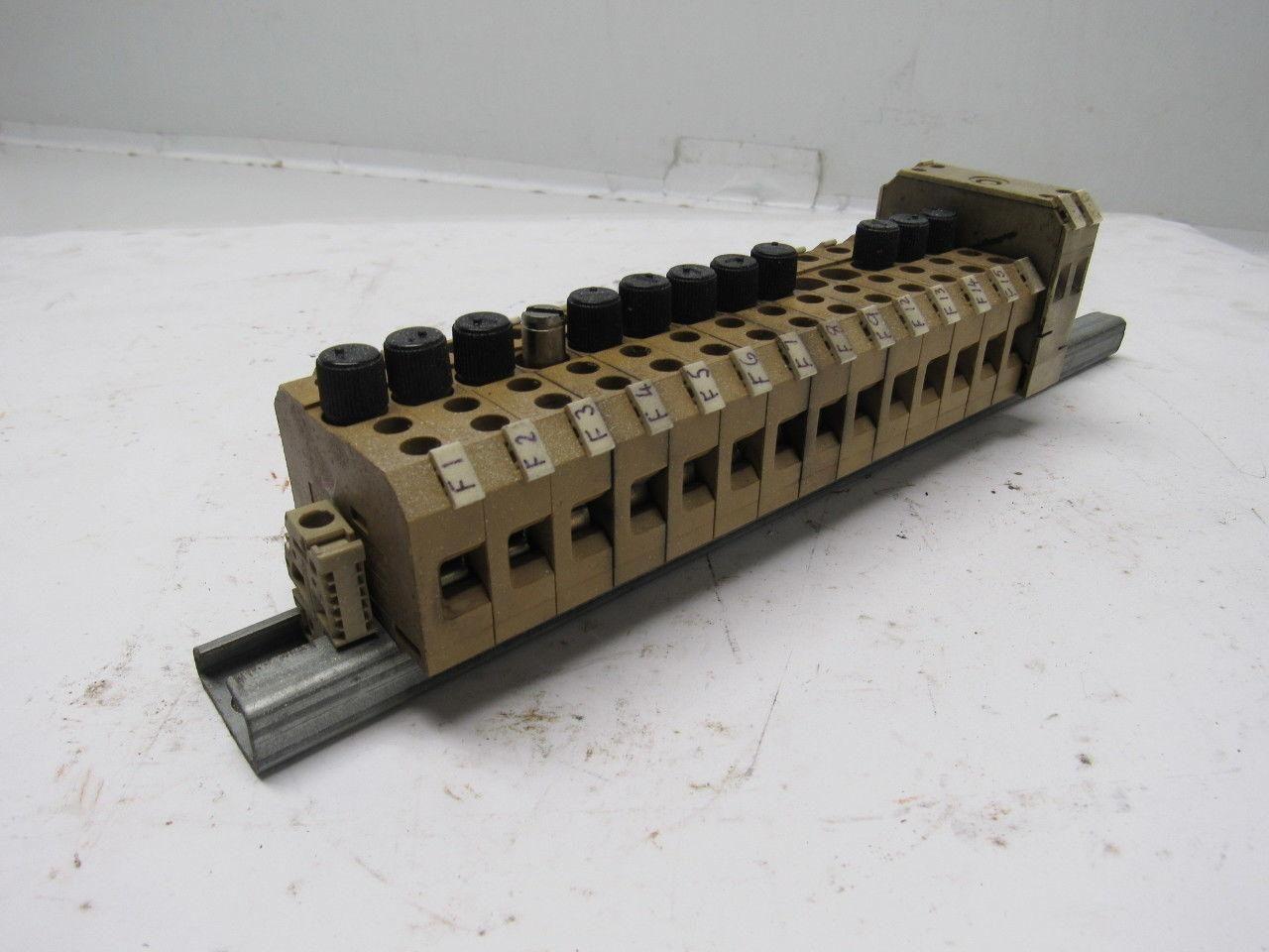 Klippon SAK S3/32 Terminal Block Din Rail Mount Connector Fuse Lot of 29 Blocks
