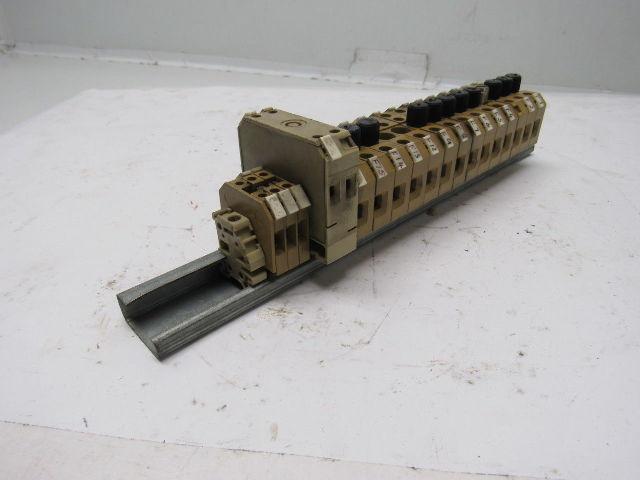 Klippon SAK S3/32 Terminal Block Din Rail Mount Connector Fuse Lot of 29 Blocks