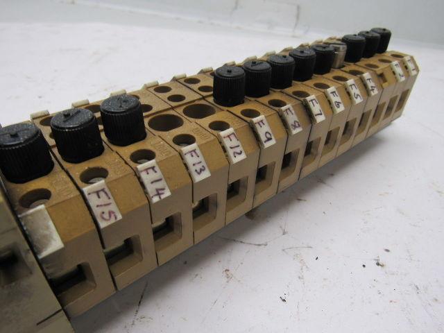 Klippon SAK S3/32 Terminal Block Din Rail Mount Connector Fuse Lot of 29 Blocks