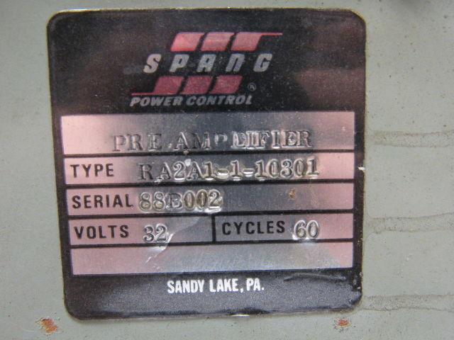 Spang Type RA2A1-1-10301 32V Preamplifier 60Hz