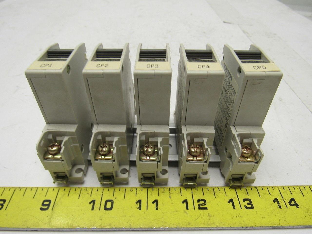 Mitsubishi Electric CP30-BA 1 Pole 10A Circuit Protector Din Rail Mount Lot of 5