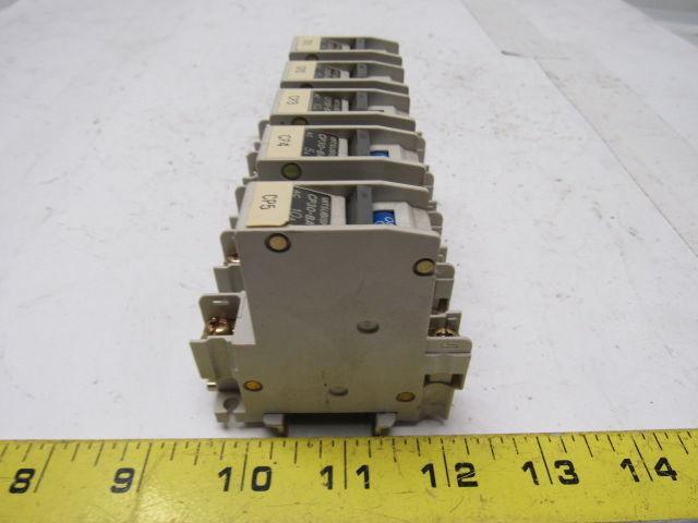 Mitsubishi Electric CP30-BA 1 Pole 10A Circuit Protector Din Rail Mount Lot of 5