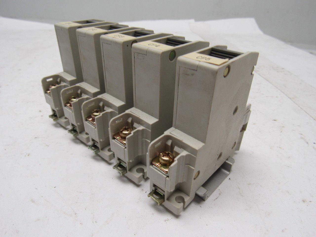 Mitsubishi Electric CP30-BA 1 Pole 10A Circuit Protector Din Rail Mount Lot of 5
