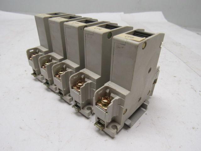 Mitsubishi Electric CP30-BA 1 Pole 10A Circuit Protector Din Rail Mount Lot of 5
