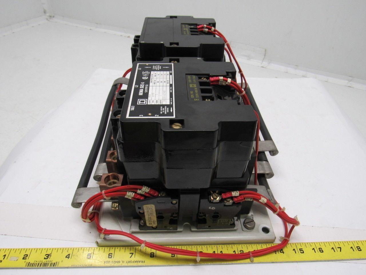 square d ES31091-507-52 Reversing Starter Size 4 100Hp 120V Coil