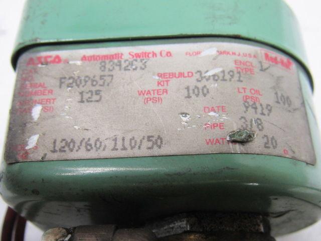 ASCO Red Hat 834263 4 Way Solenoid Valve 3/8" NPT