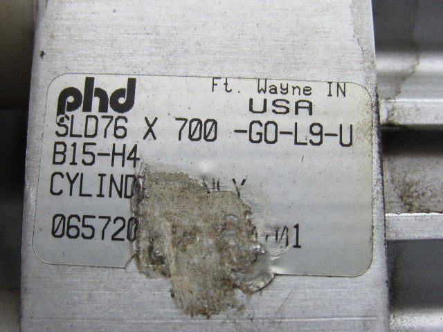 PHD SLD76X700 Pneumatic B15 Linear Slide & Cylinder Lot/1