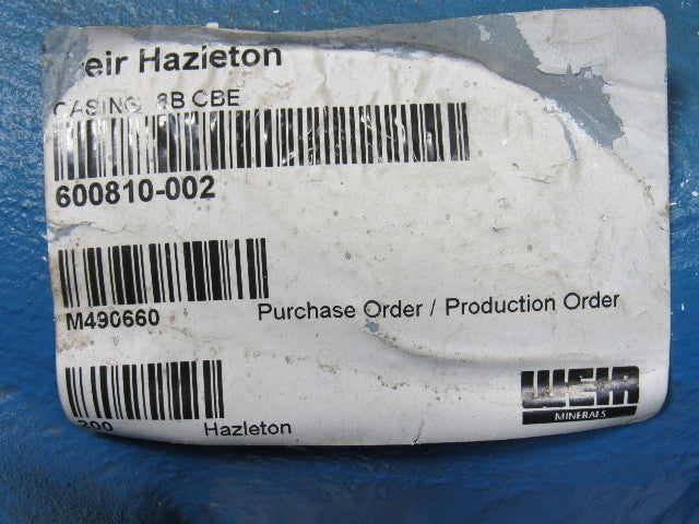 WEIR HAZLETON 374341 8B CBE Horizontal Slurry Pump Casing NEW