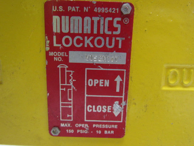 Numatics VT52N16Y Pneumatic Air Shut Off Valve With Bleed Off 2" NPT SLO-START