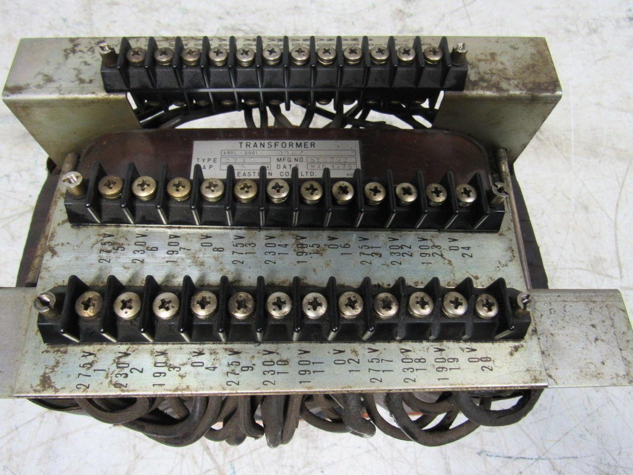 Eastern Co. A80L-0001-0084 5KVA Transformer Pri 190-230/275V Sec.18-60-90-120V