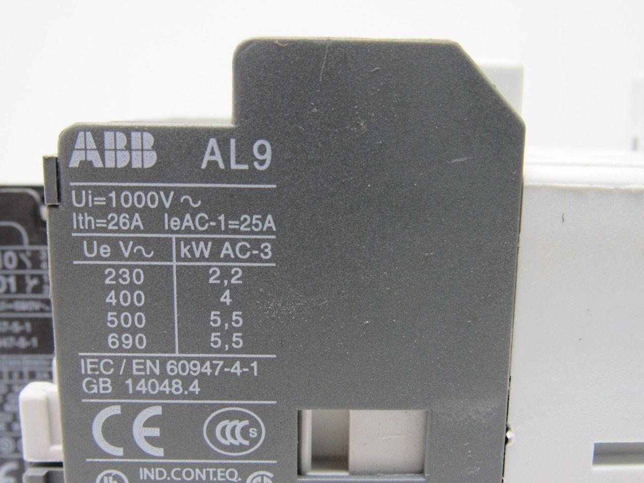 ABB AL9-30-01 24VDC Contactor 690V AC