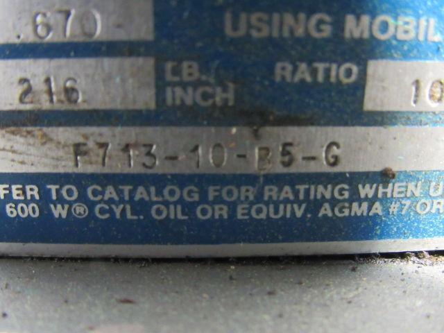 Boston Gear F713-10-B5-G 10:1 Speed Reducer W/Brake 3/4HP 208-230/460V 3PH
