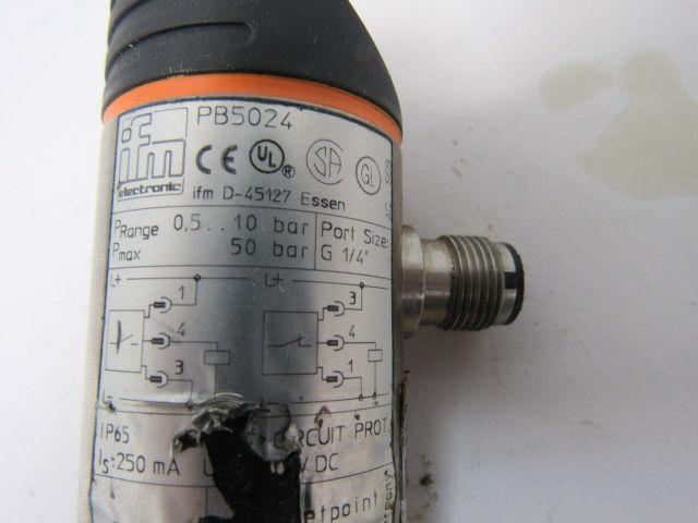 IFM Efector PB5024 PB-010-RBR14-HFPKG/US Pressure Sensor Stainless Steel