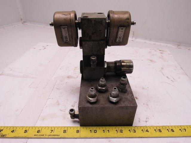 Vickers XM1-3FK1-30-JA Flui-Trol Hyd. Flow Control Valve& Solenoid Block Assy'