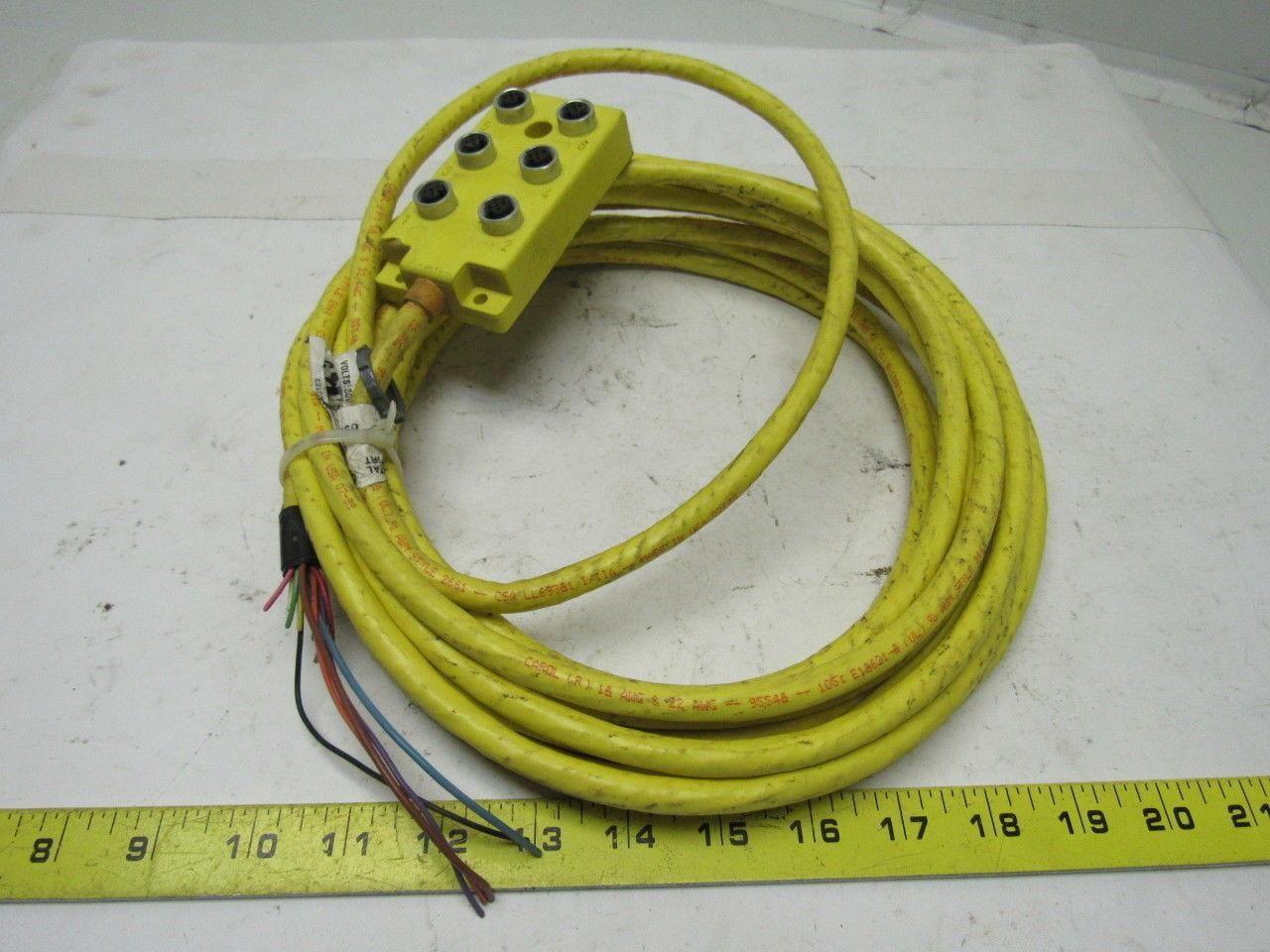 ALLEN BRADLEY 898D-56PT-A10 6 Place 5 Pin Distribution Box w/ 12' Cord 300VDC