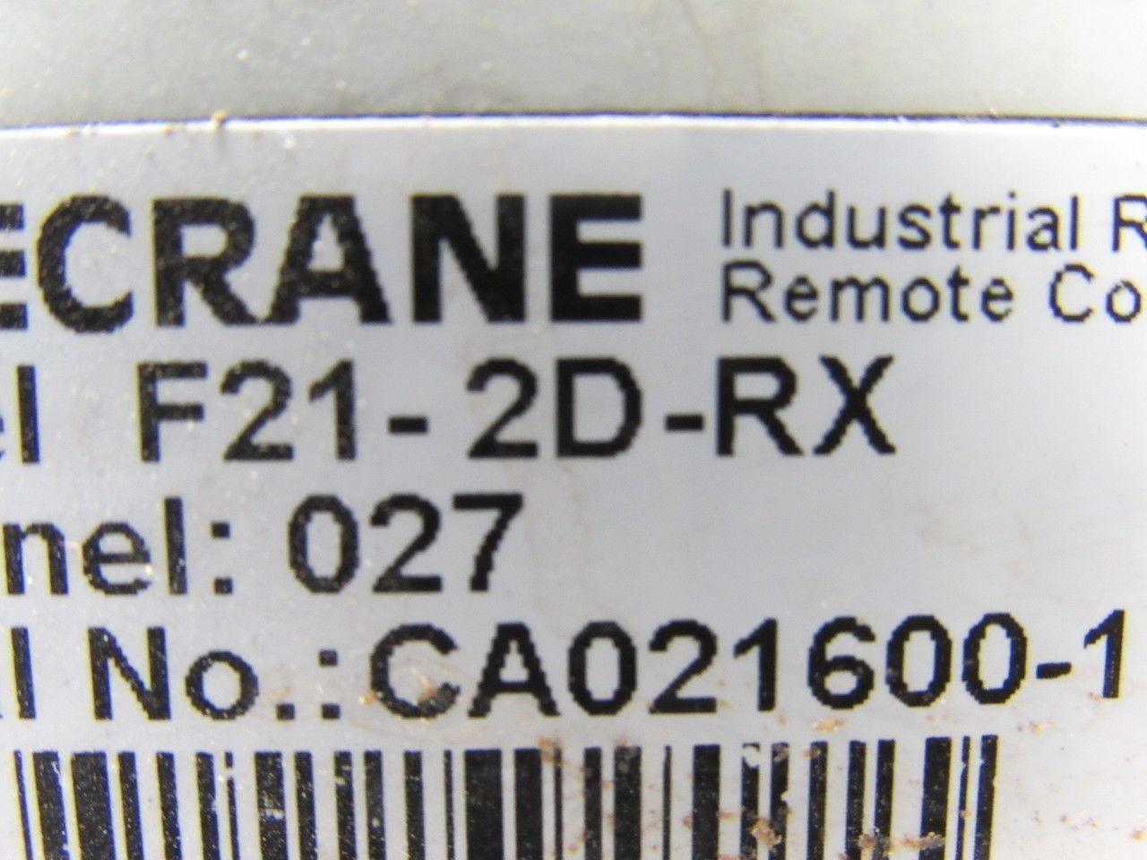 Telecrane F21-2X-RX Industrial Radio Wireless Remote Crane Controller Receiver