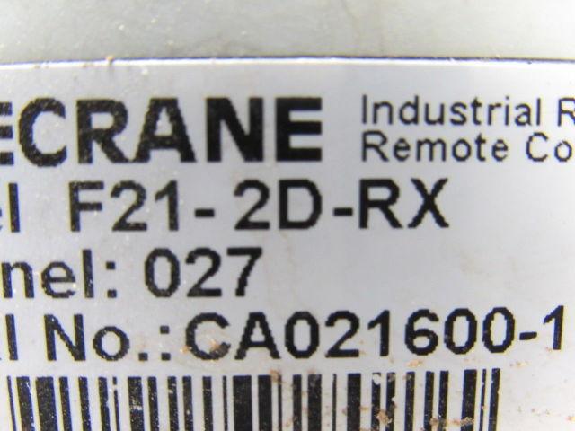 Telecrane F21-2X-RX Industrial Radio Wireless Remote Crane Controller Receiver