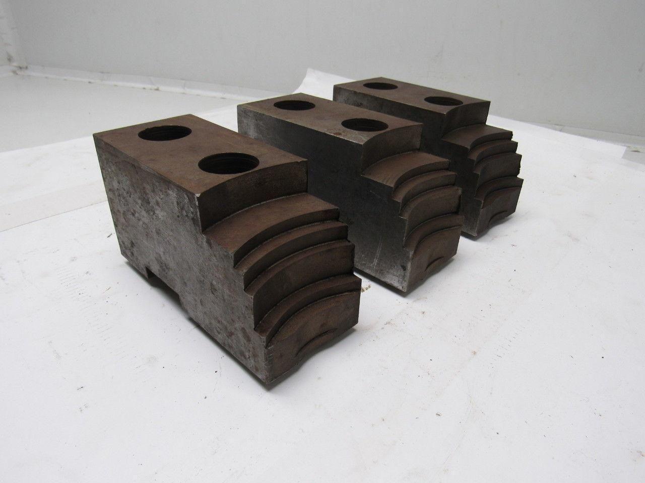 Huron 1248 Lathe Chuck Soft Jaws 6"L x 2-1/2"W X3-1/4"T Lot of 3