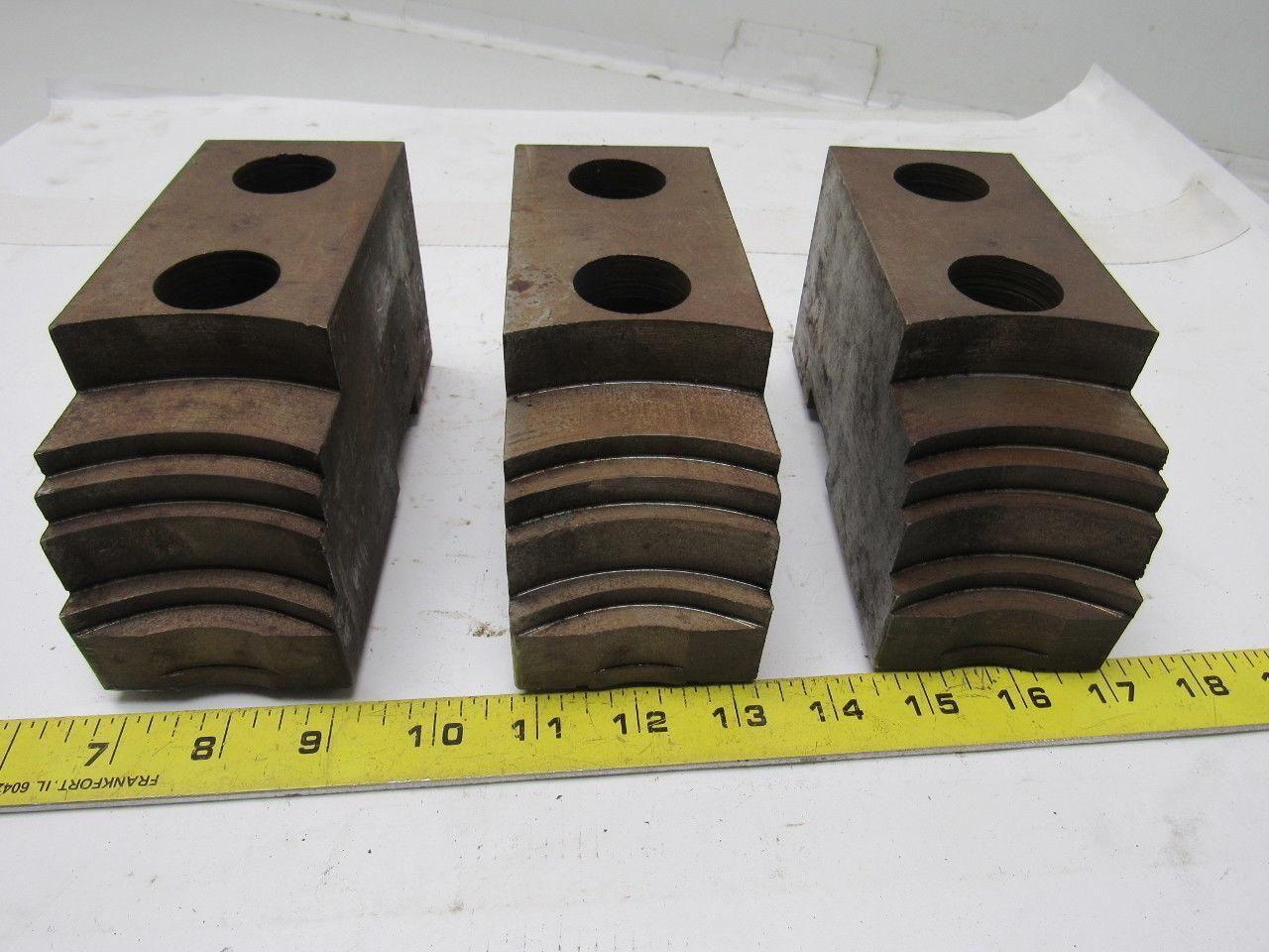 Huron 1248 Lathe Chuck Soft Jaws 6"L x 2-1/2"W X3-1/4"T Lot of 3