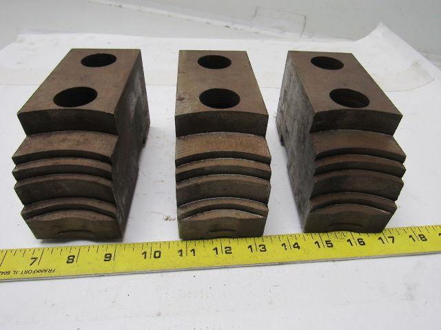 Huron 1248 Lathe Chuck Soft Jaws 6"L x 2-1/2"W X3-1/4"T Lot of 3
