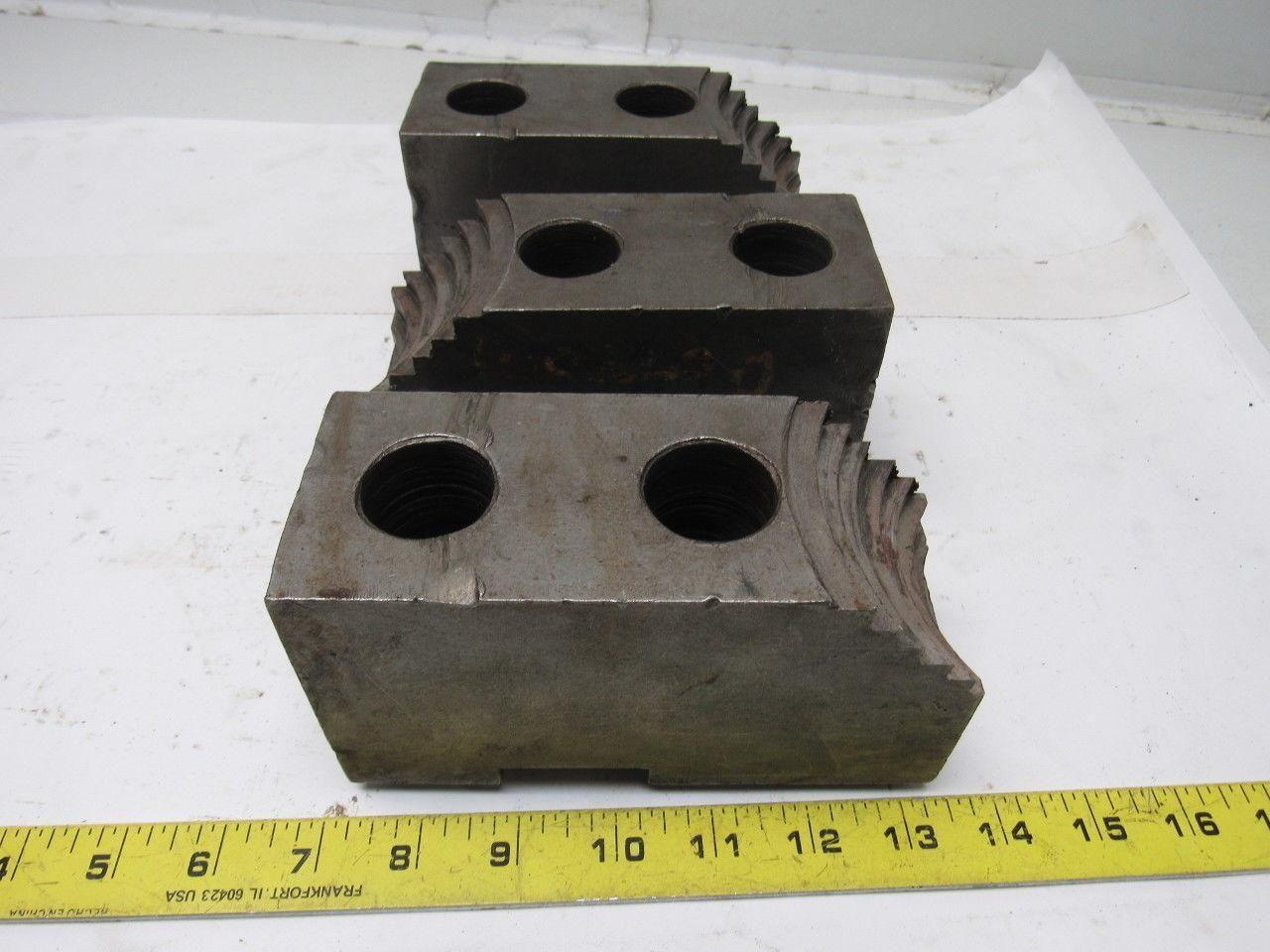 Huron T15 Lathe Chuck Soft Jaws 6-1/4"L x 2-1/2"W X3-1/4"T Lot of 3