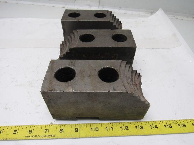 Huron T15 Lathe Chuck Soft Jaws 6-1/4"L x 2-1/2"W X3-1/4"T Lot of 3