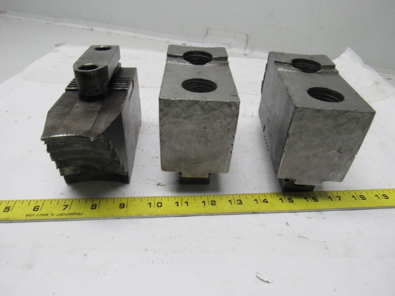 Huron T15A75 Lathe Chuck Soft Jaws 6-1/2"L x 2-1/2"W X3"T Lot of 3