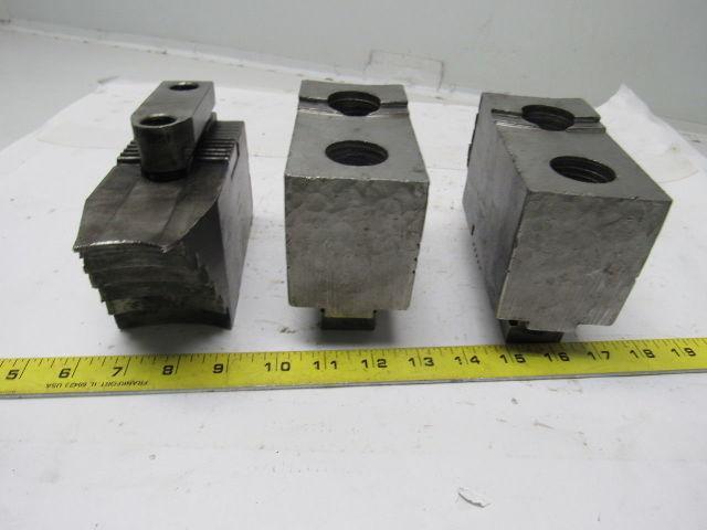 Huron T15A75 Lathe Chuck Soft Jaws 6-1/2"L x 2-1/2"W X3"T Lot of 3