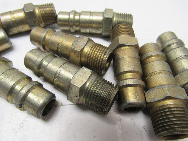 Hanson #52 Steel Male Ball Lock Pneumatic Quick Connect Fitting 3/8 NPT Male