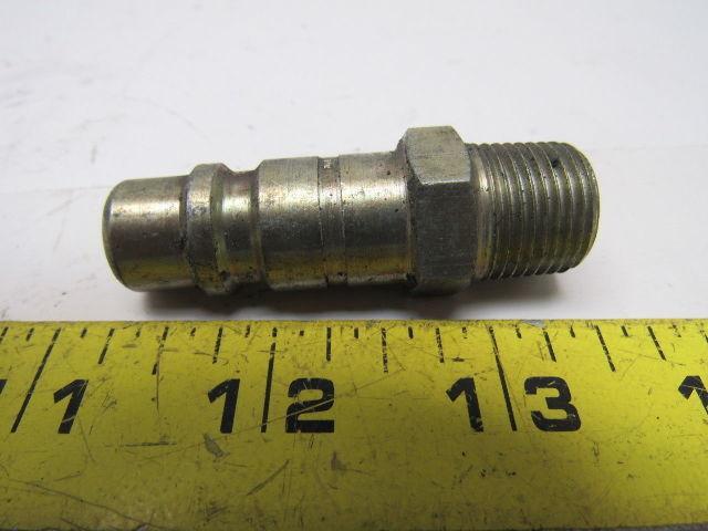 Hanson #52 Steel Male Ball Lock Pneumatic Quick Connect Fitting 3/8 NPT Male