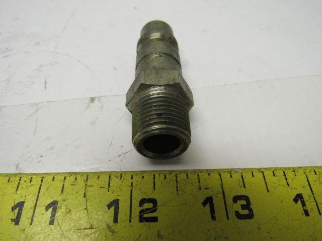 Hanson #52 Steel Male Ball Lock Pneumatic Quick Connect Fitting 3/8 NPT Male