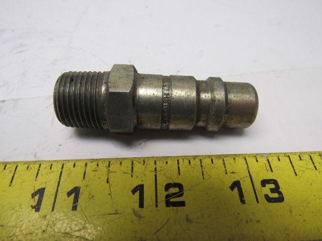 Hanson #52 Steel Male Ball Lock Pneumatic Quick Connect Fitting 3/8 NPT Male