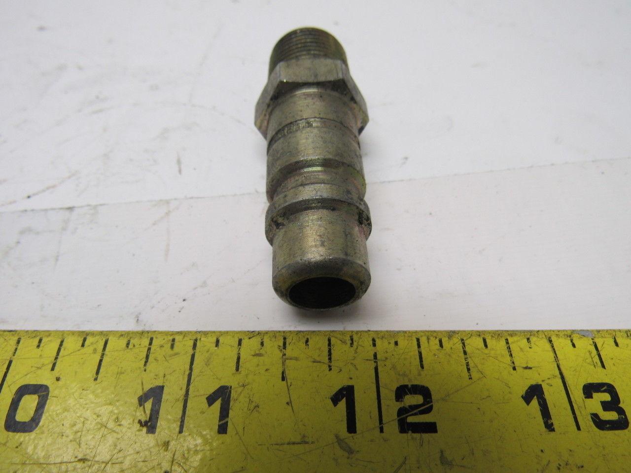 Hanson #52 Steel Male Ball Lock Pneumatic Quick Connect Fitting 3/8 NPT Male