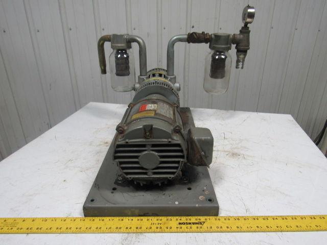 GAST 6066-V107A-T339 55CFM 15PSI 3HP Rotary Vane Oil-Less Vacuum Air Pump 3Ph