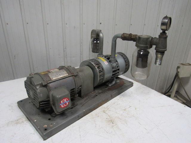 GAST 6066-V107A-T339 55CFM 15PSI 3HP Rotary Vane Oil-Less Vacuum Air Pump 3Ph