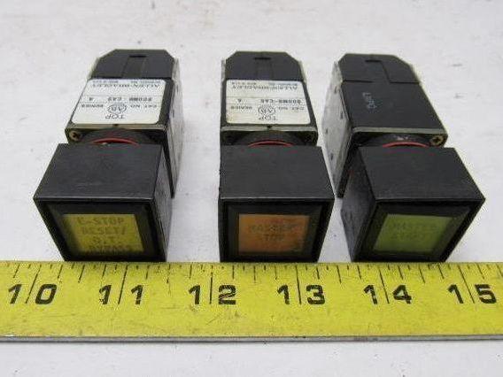 ALLEN BRADLEY 800MB CA1,CA6,CA9 Lighted 800m-XAS 1 Each Red Green & Yellow
