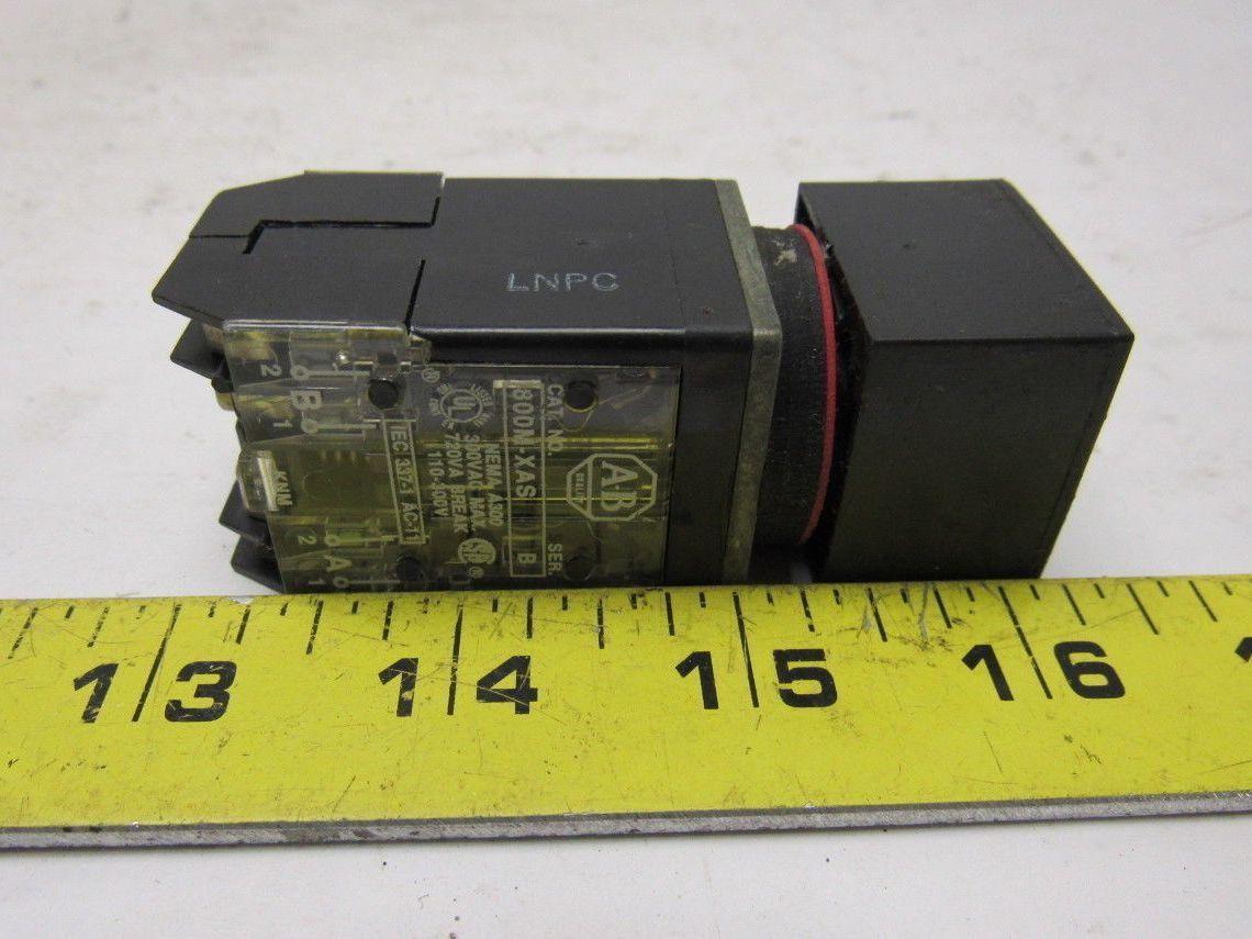 ALLEN BRADLEY 800MB CA1,CA6,CA9 Lighted 800m-XAS 1 Each Red Green & Yellow