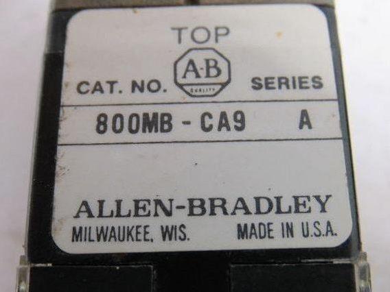 ALLEN BRADLEY 800MB CA1,CA6,CA9 Lighted 800m-XAS 1 Each Red Green & Yellow