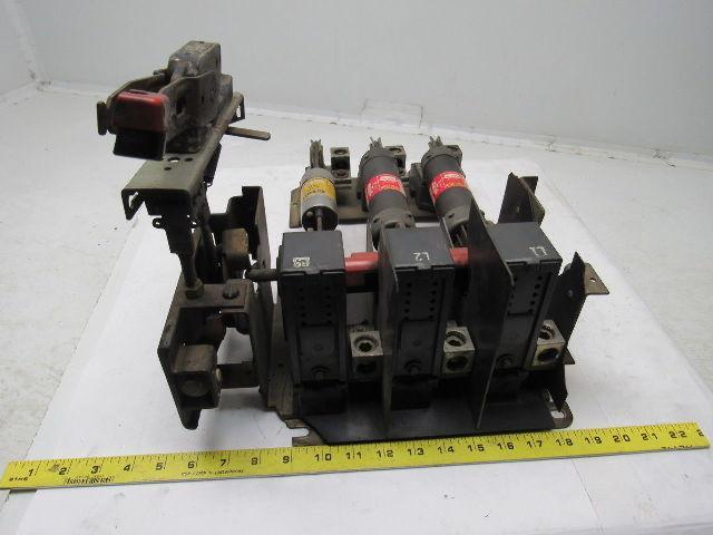 Square D CLass 9422 Type TF-2 125A Disconnect Switch Flange Mount & Handle