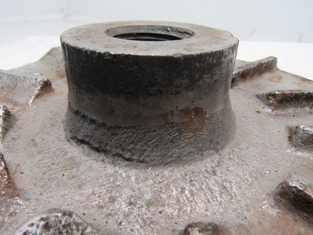 9-3/4" Cast Iron Pump Impeller 1-1/8"-7 Threaded Bore